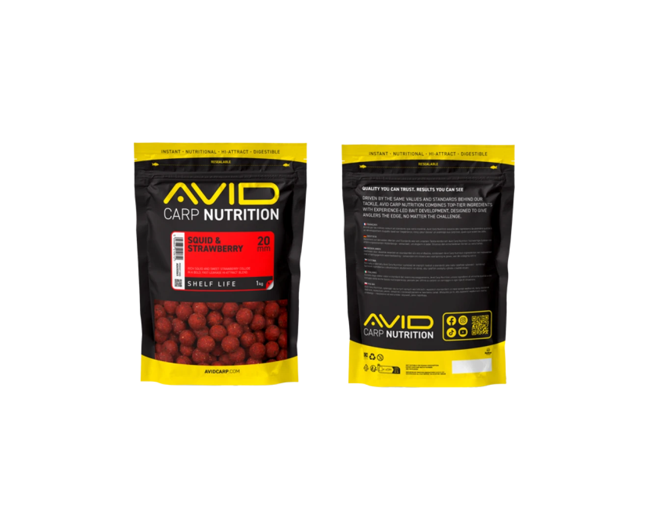 Avid Carp Squid & Strawberry Boilies