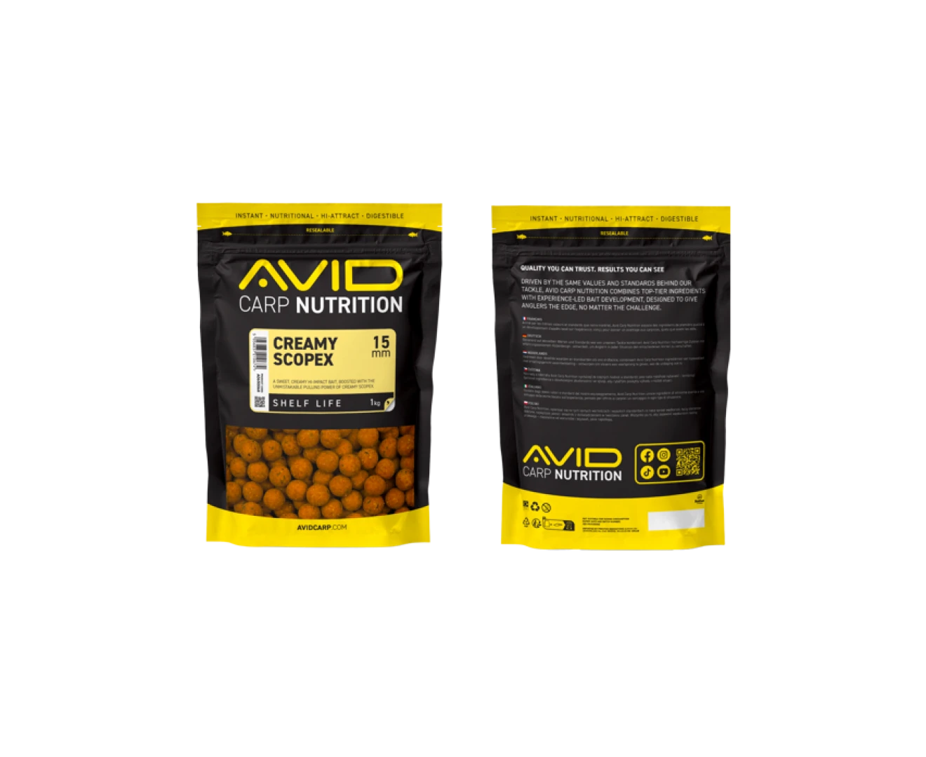 Avid Carp Creamy Scopex Boilies
