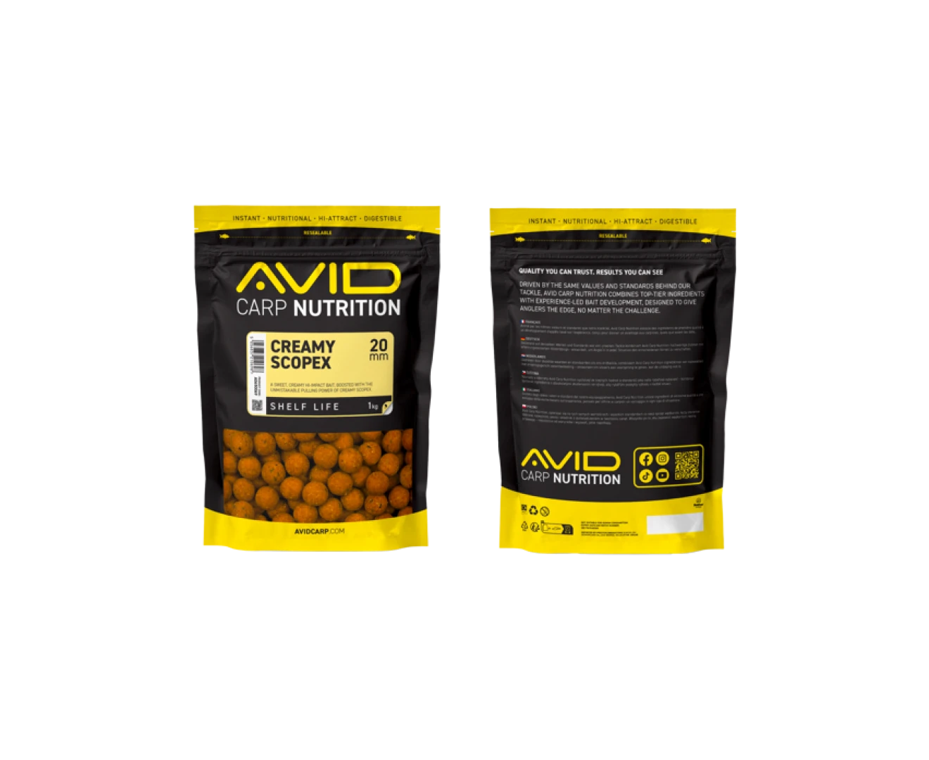 Avid Carp Creamy Scopex Boilies