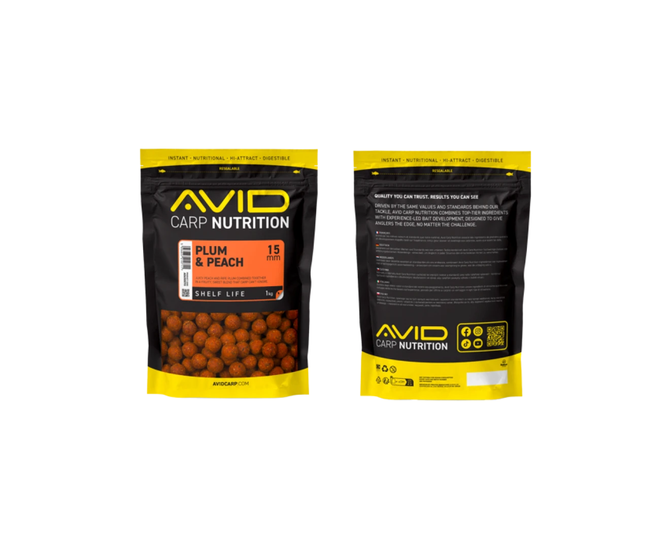 Avid Carp Plum & Peach Boilies