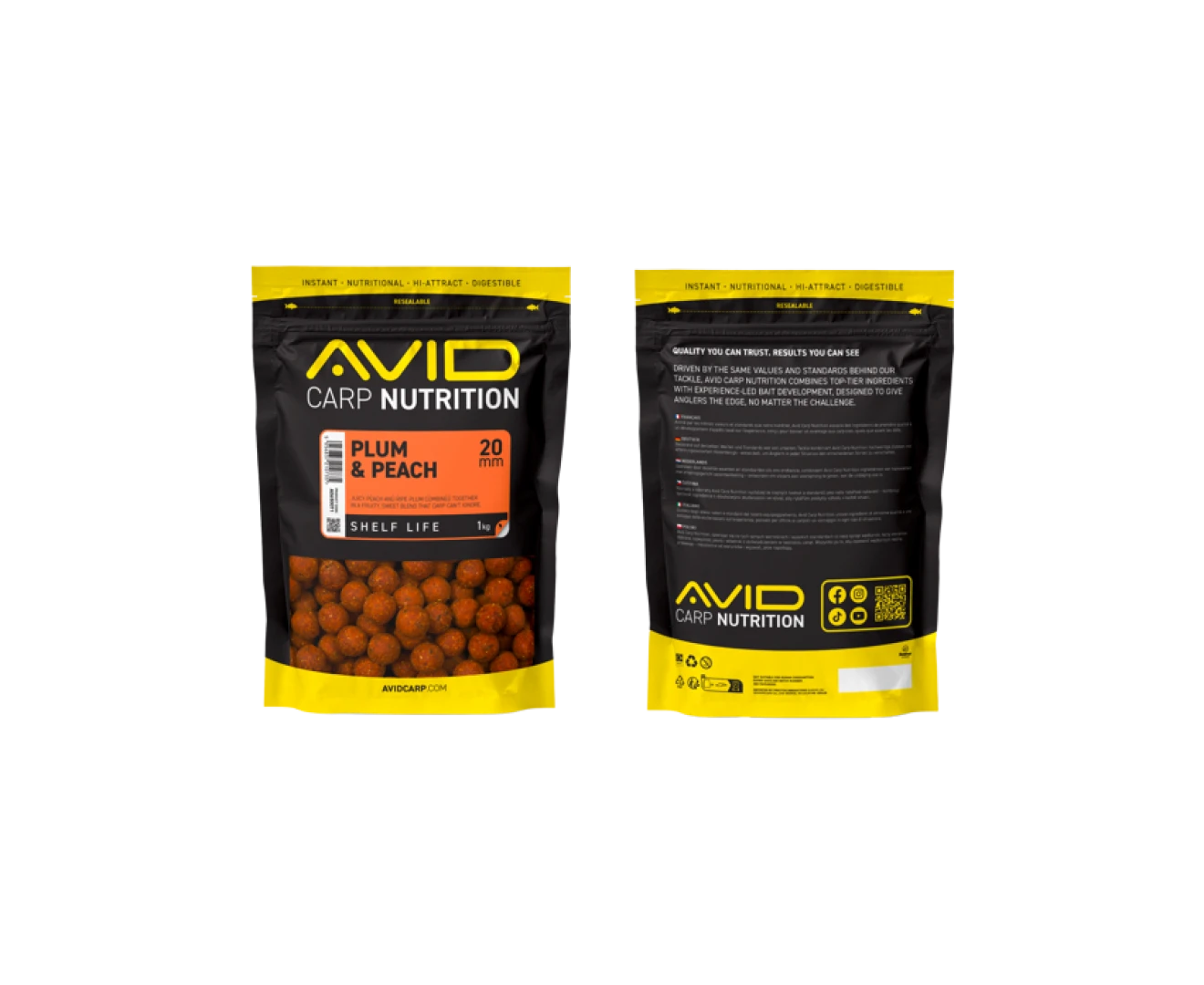 Avid Carp Plum & Peach Boilies