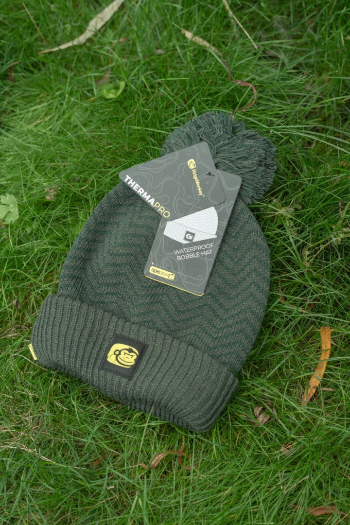RidgeMonkey APEarel ThermaPro Waterproof Bobble Hat Green
