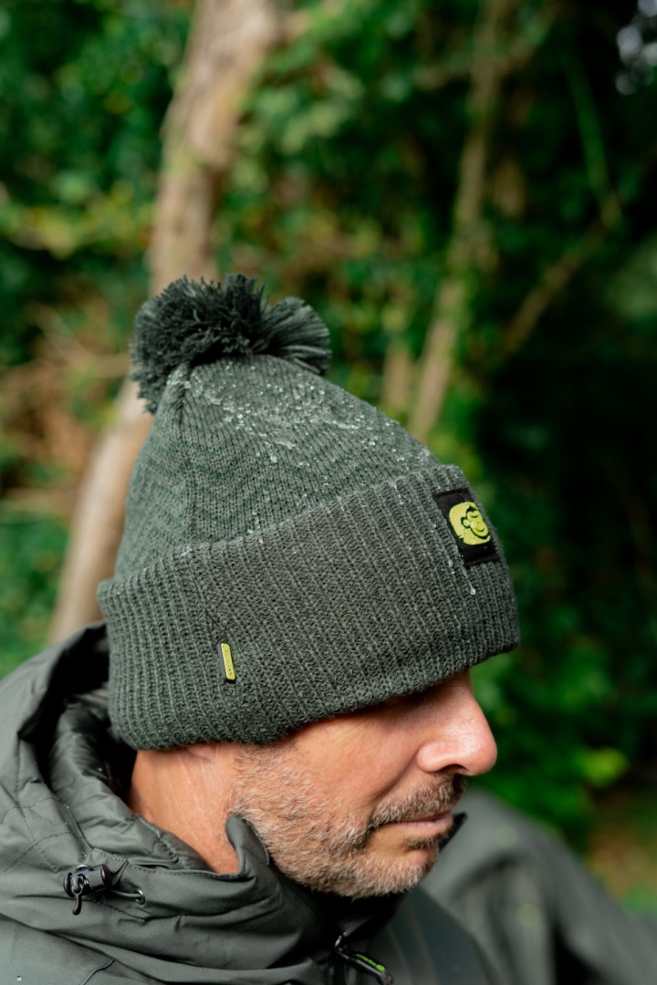 RidgeMonkey APEarel ThermaPro Waterproof Bobble Hat Green