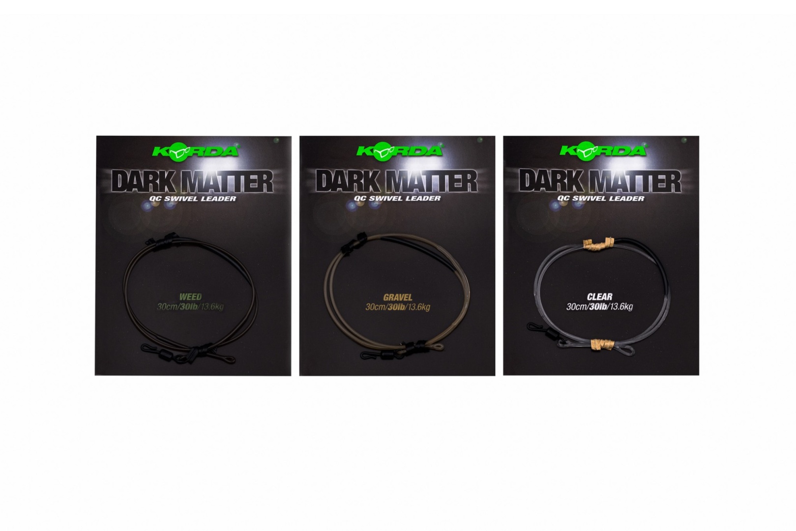 Korda Dark Matter Leader QC Swivel 30lb (30cm)