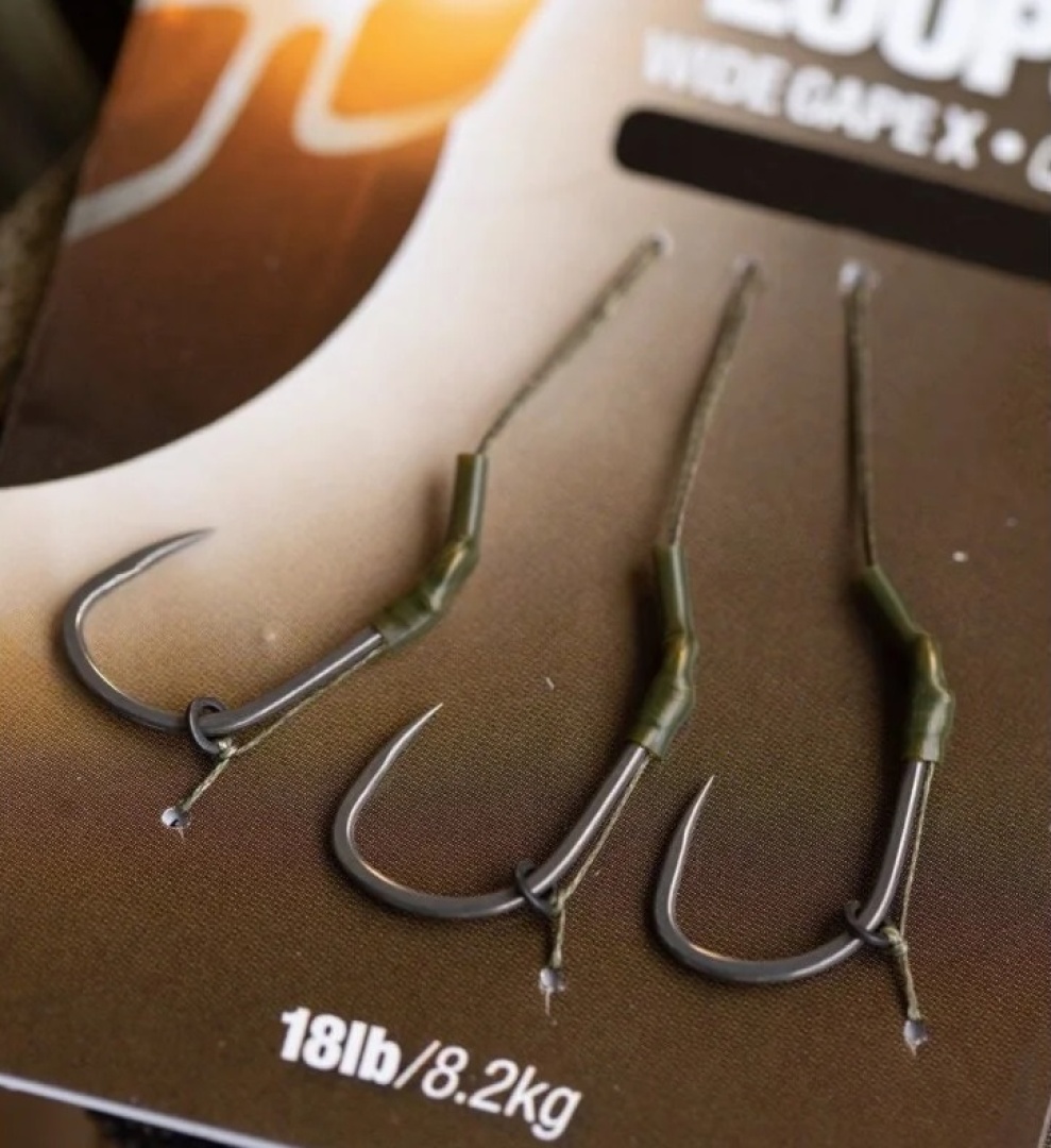 Korda Loop Rigs DF Wide Gape (Barbless)