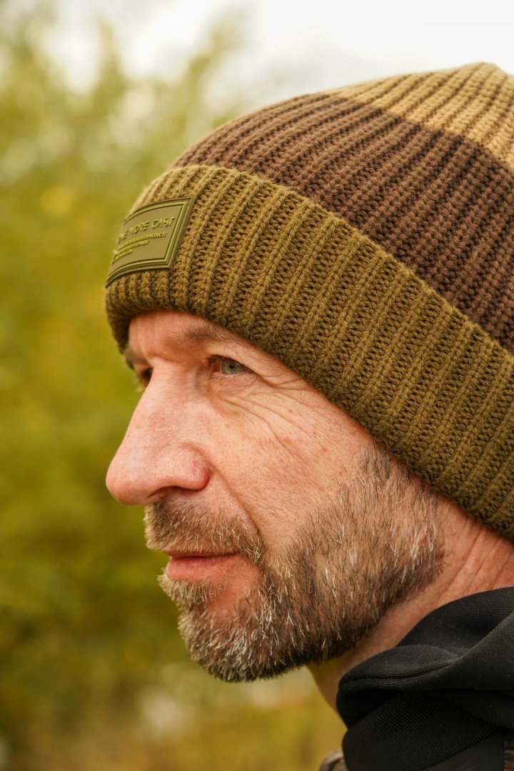 One More Cast Three Wraps Striped Beanie