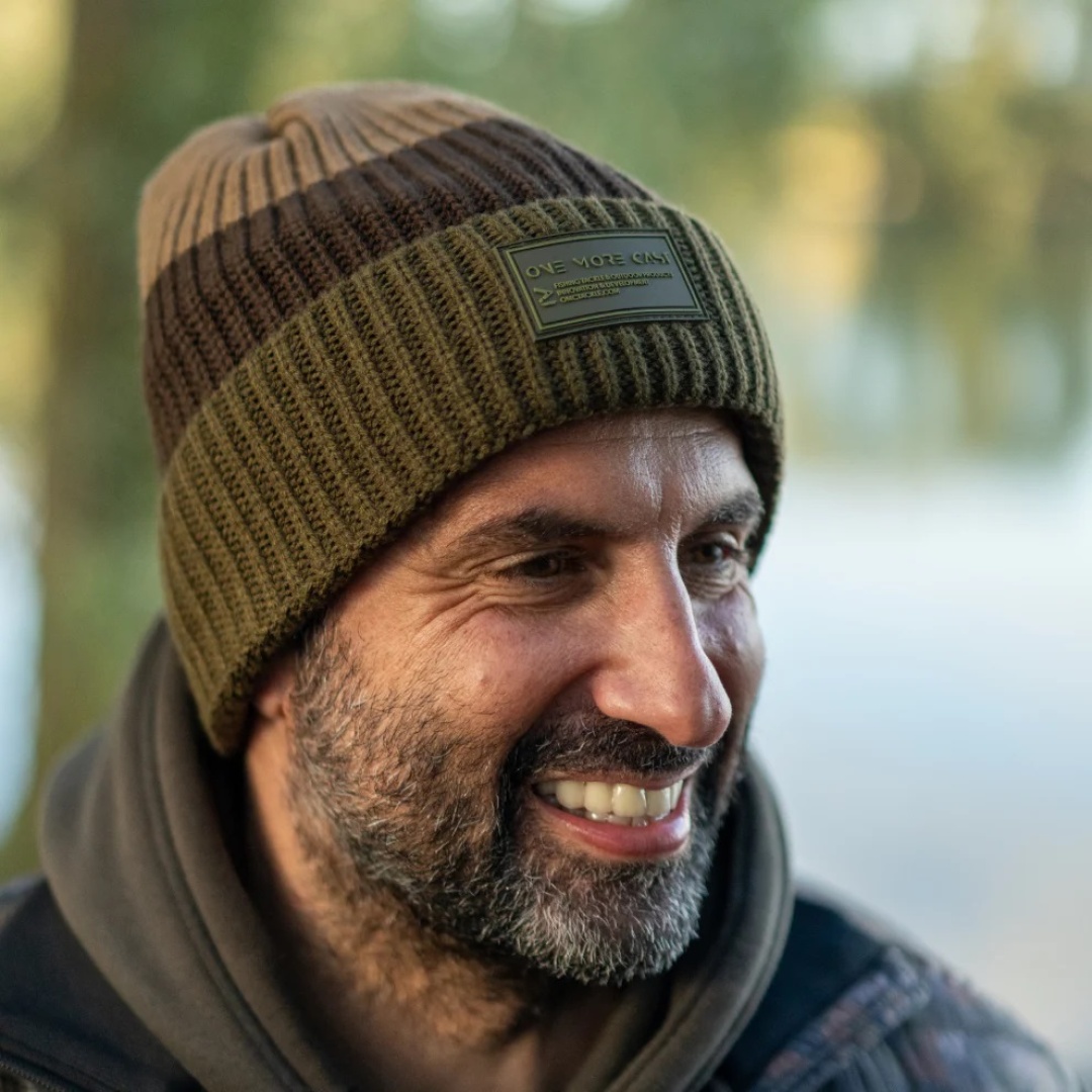 One More Cast Three Wraps Striped Beanie