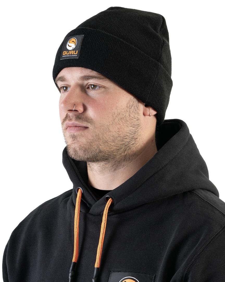GURU Black Patch Beanie