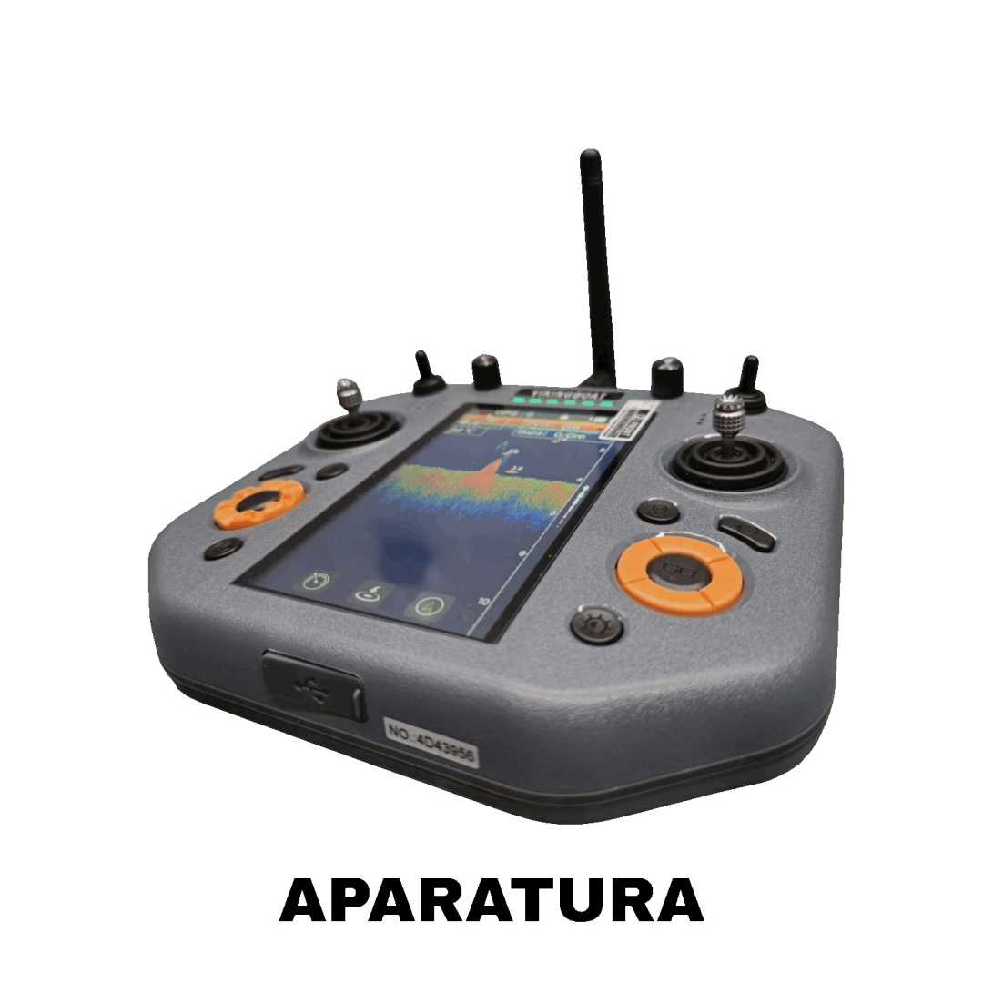 Viking Boat RS Mini PRO Carbon Red - (Echosounder All in One in the Remote)