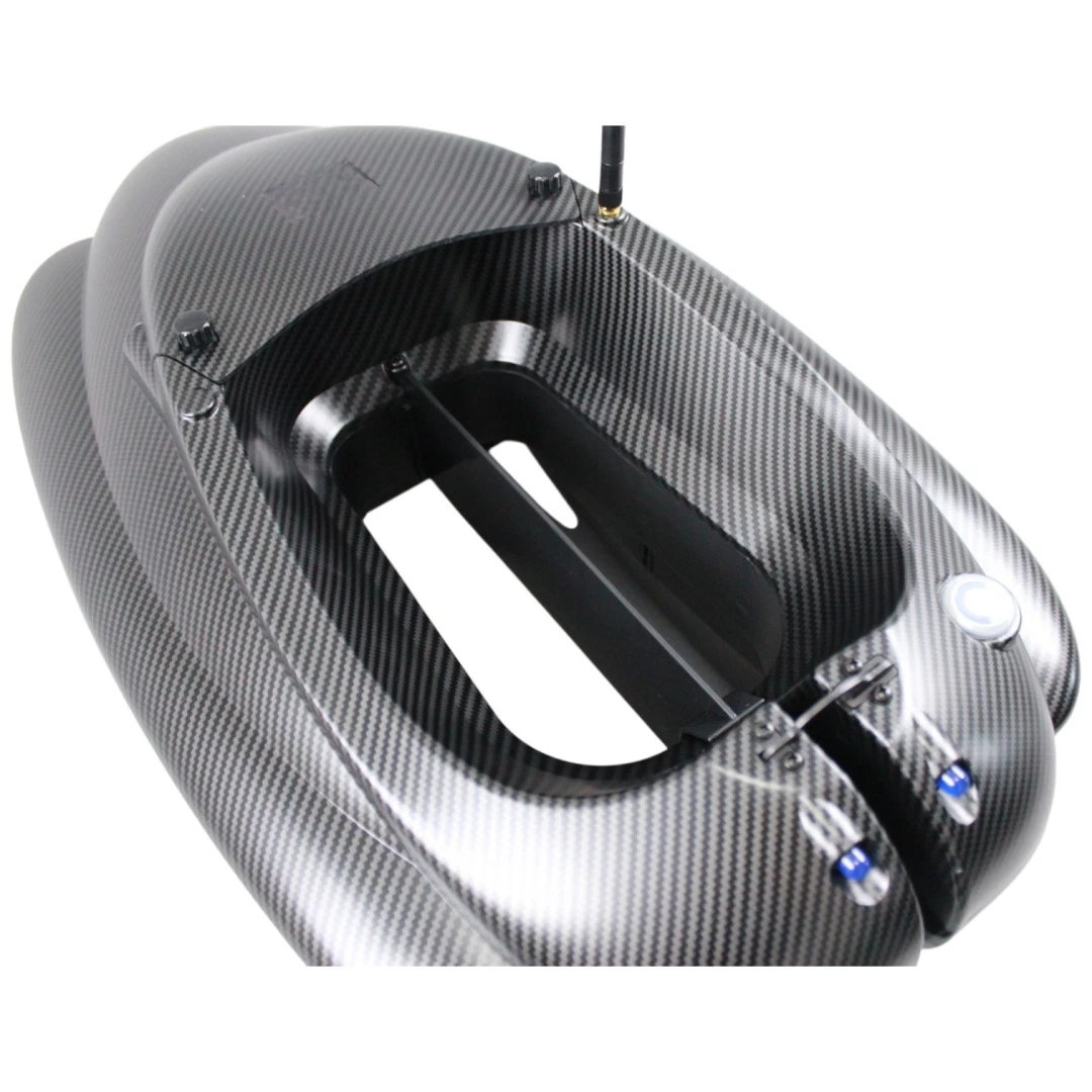 Viking Boat RS Mini PRO Carbon - (Ecosonda Todo en Uno en el Control Remoto + Dispensador de Cebo)