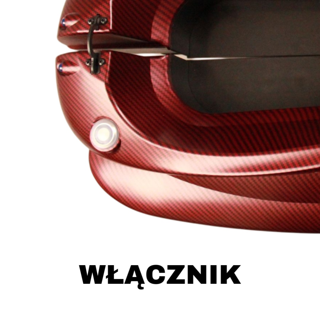 Viking Boat RS Mini PRO Carbon Red - (Echosonda All in One w Pilocie + Rozrzutnik Zanęty)