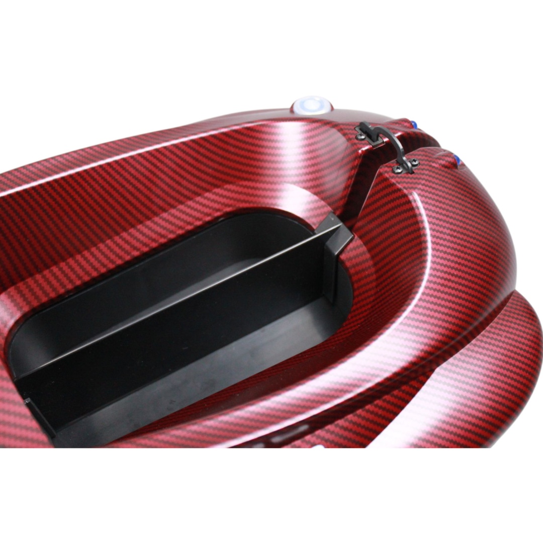 Viking Boat RS Mini PRO Carbon Red - (Echosonda All in One w Pilocie + Rozrzutnik Zanęty)
