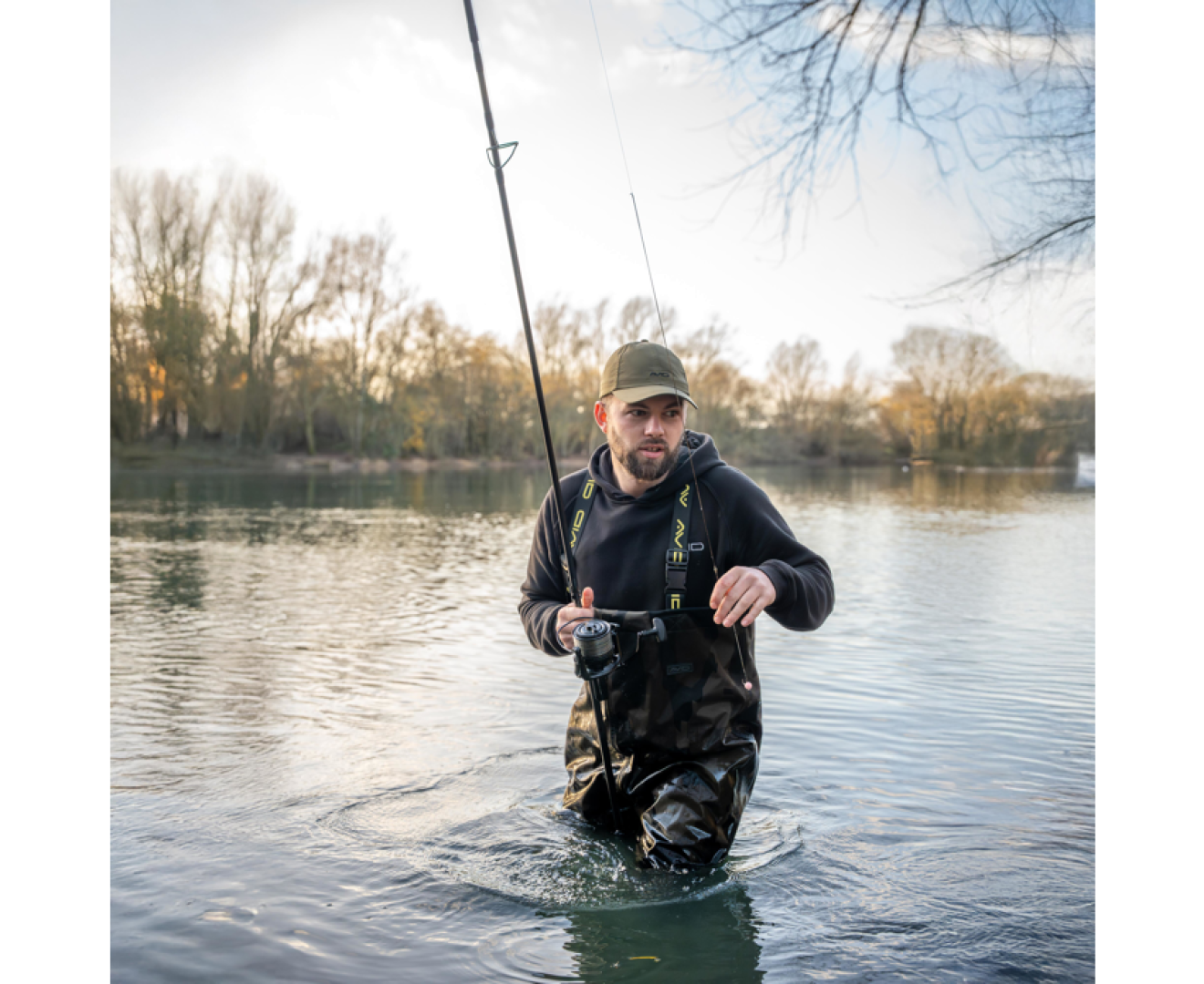 Avid Carp Distortion Active-Lined XL Chest Waders