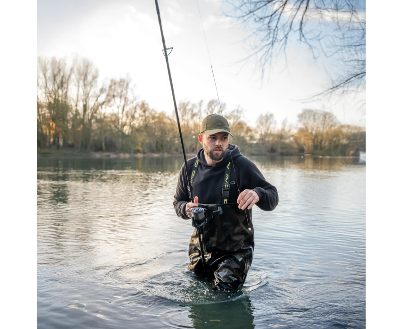 Avid Carp Distortion Active-Lined XL Chest Waders