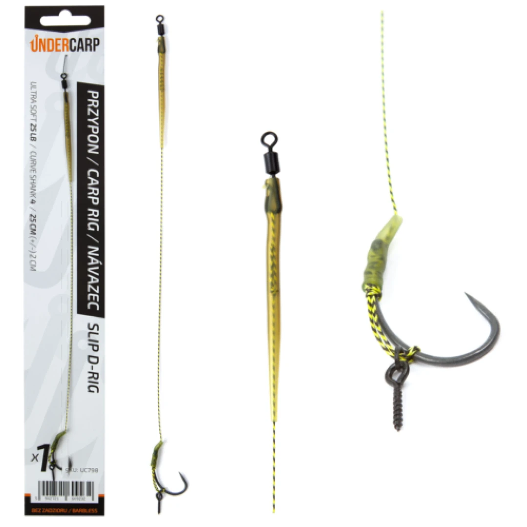 UnderCarp Slip D-rig  - Fir pentru montură crap (fără cârlig barbless)