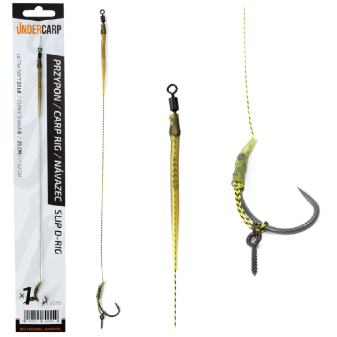 UnderCarp Slip D-rig  - Fir pentru montură crap (fără cârlig barbless)