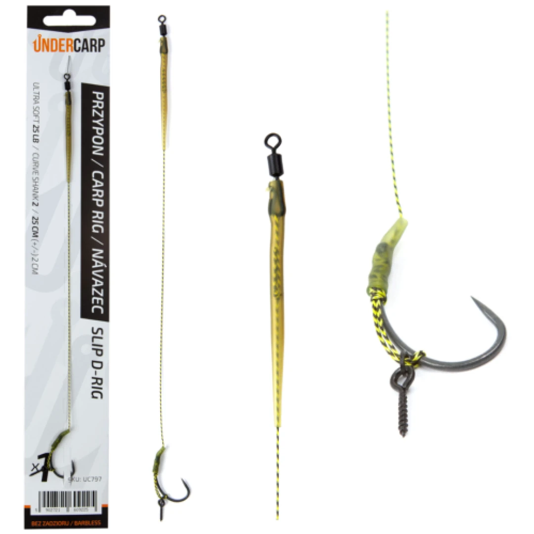 UnderCarp Slip D-rig  - Fir pentru montură crap (fără cârlig barbless)