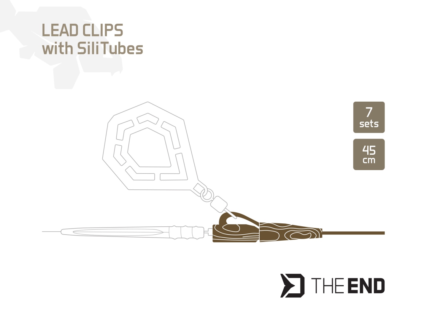 Delphin THE END Lead Clips with Sili Tubes 