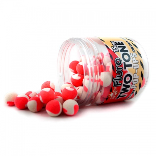 DynamiteBaits Fluro Two Tone Pop-Ups - Strawberry & Coconut Cream 