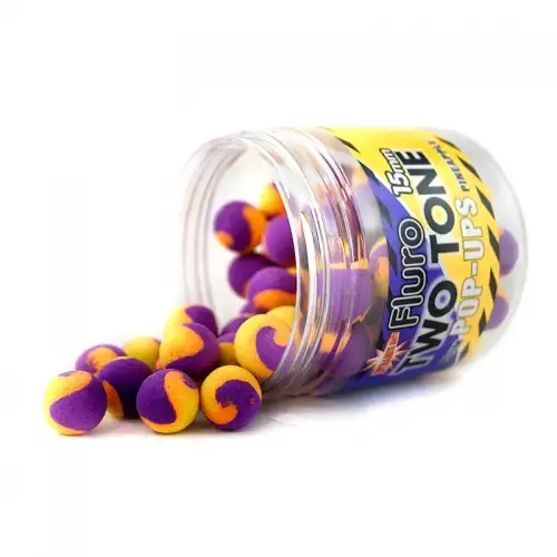 DynamiteBaits Fluro Two Tone Pop-Ups - Plum & Pineapple