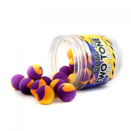 DynamiteBaits Fluro Two Tone Pop-Ups - Plum & Pineapple