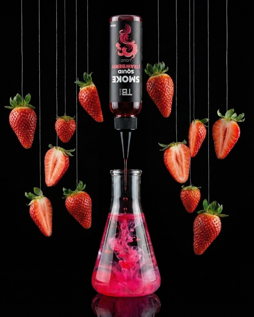 TB Baits Squid Strawberry Smoke Liquid