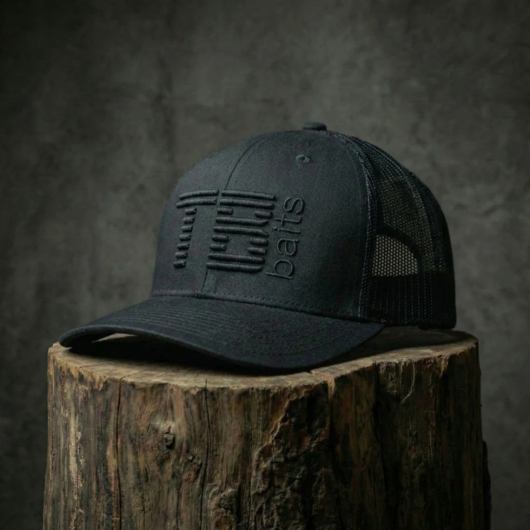 TB Baits Trucker Cap 3D Logo Black