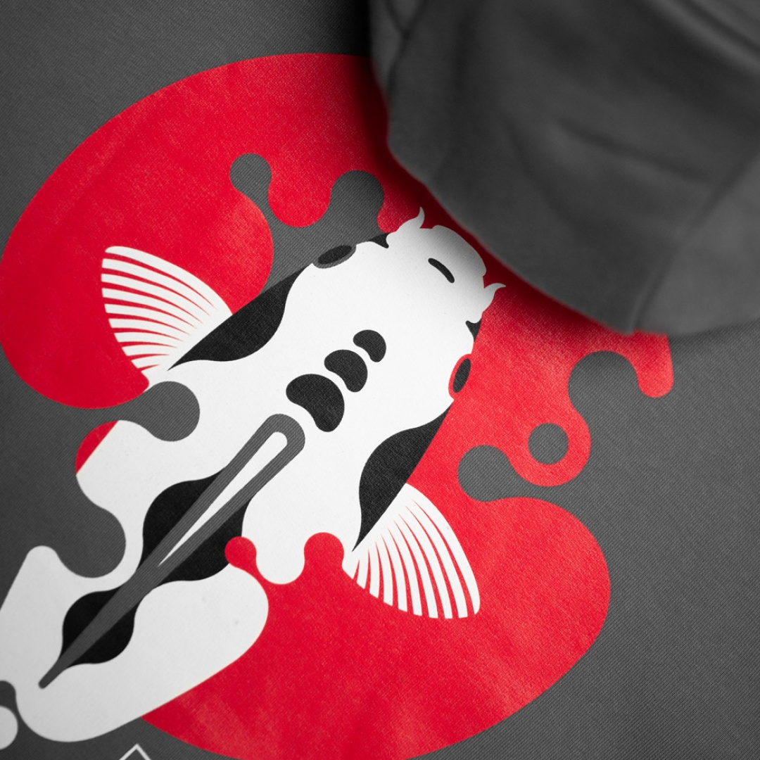 KUMU Rising Sun Hoodie Grey