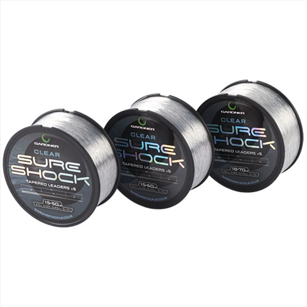Gardner Sure Shock Tapered Leader - Clear