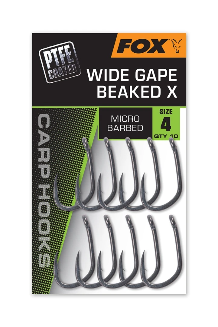 Fox Carp Hooks Wide Gape Beaked X - (cu strat PTFE)
