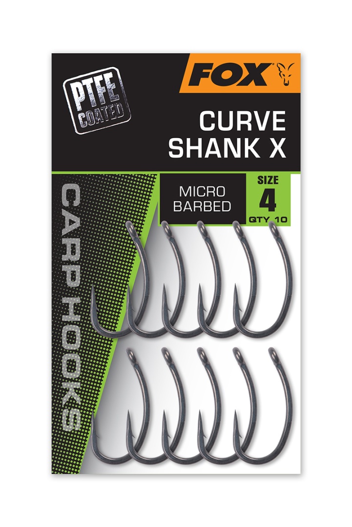 Fox Carp Hooks Curve Shank X - (su PTFE danga)