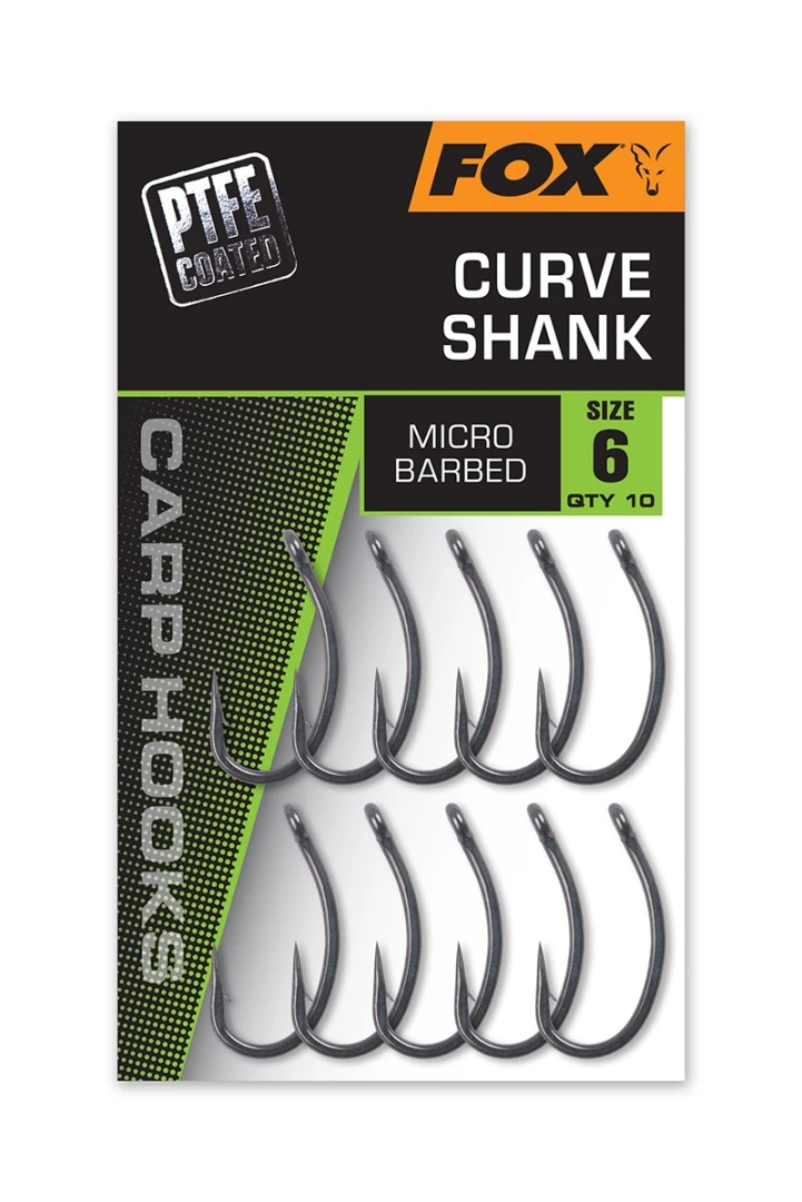 Fox Carp Hooks Curve Shank - (cu strat PTFE)