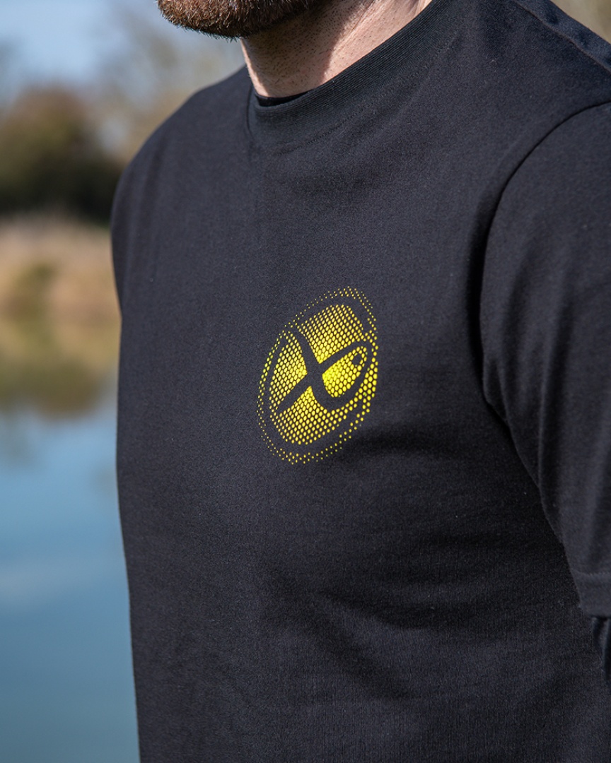 Matrix Large Fade Logo T-shirt - Black/Lime