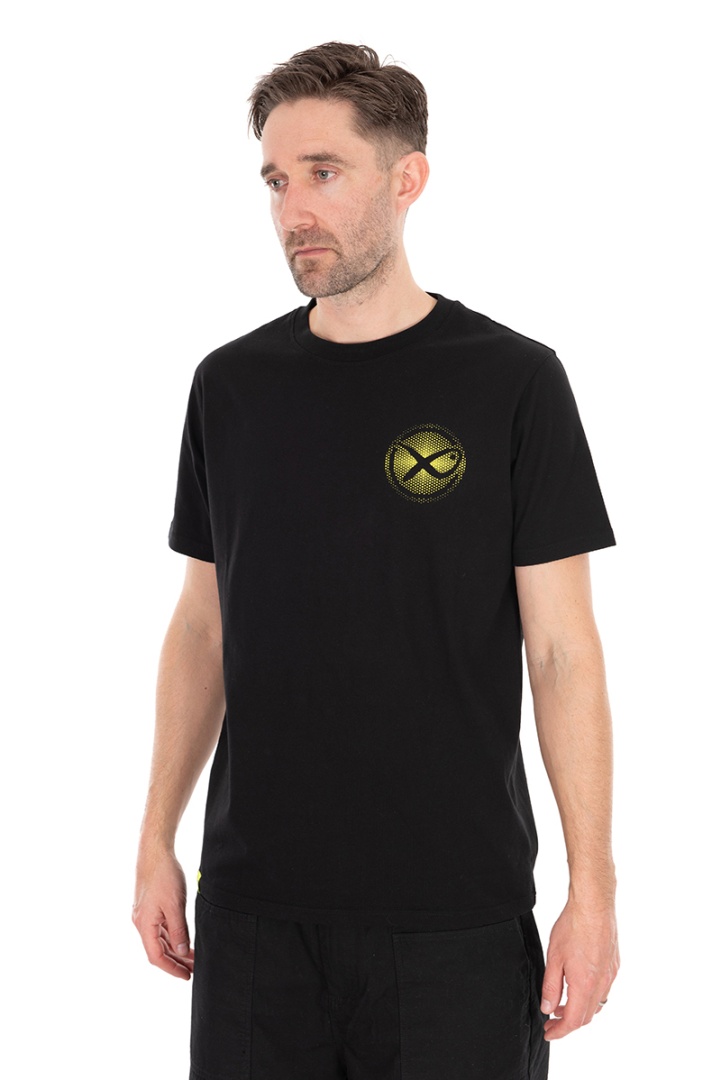 Matrix Large Fade Logo T-shirt - Black/Lime