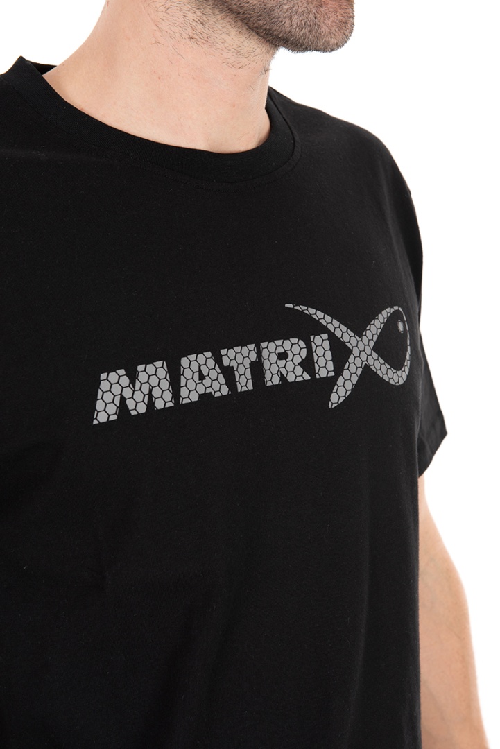 Matrix Large Fade Logo T-shirt - Black/Grey
