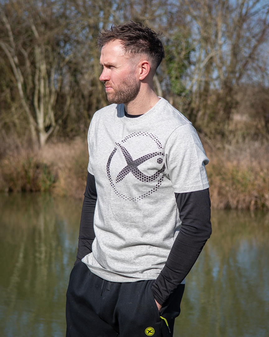 Matrix Large Fade Logo T-shirt - Grey 