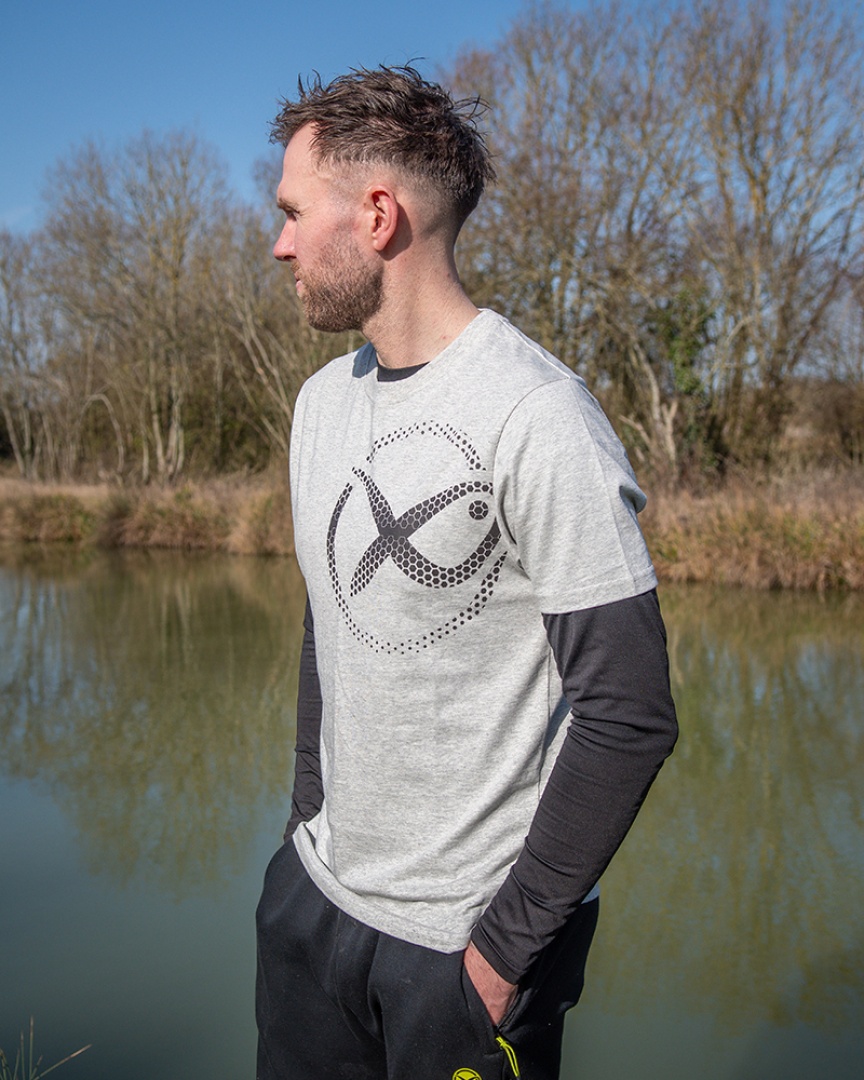 Matrix Large Fade Logo T-shirt - Grey 