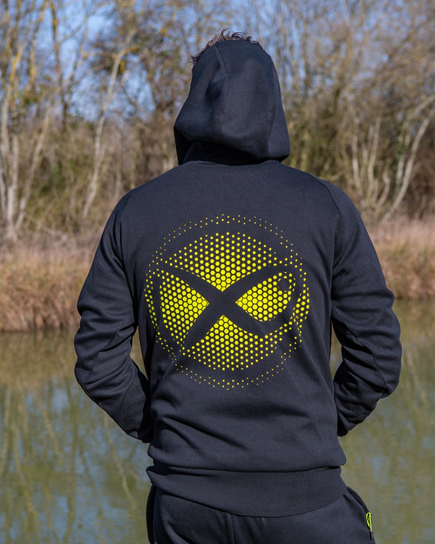 Matrix Hoody Black/Lime - Large Fade Logo