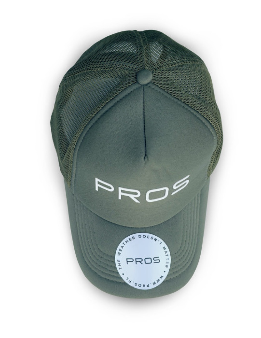 Pros  - Casquette avec Visière et Filet 800 - Verte