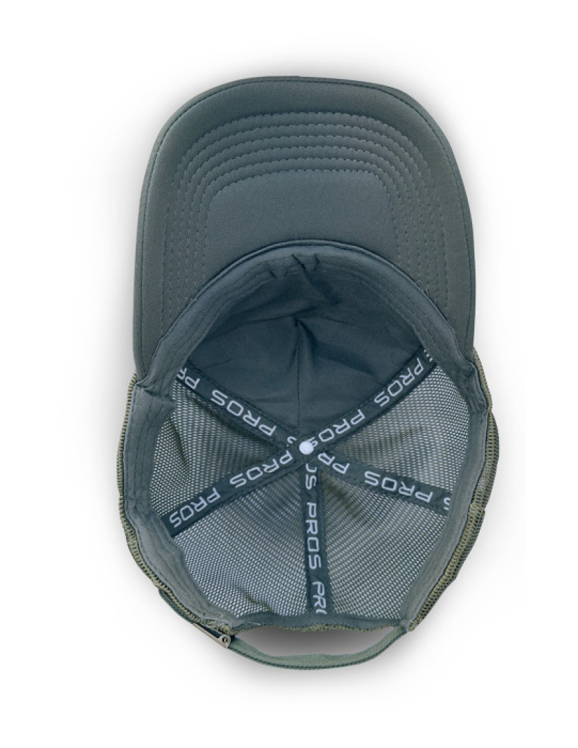 Pros  - Casquette avec Visière et Filet 800 - Verte