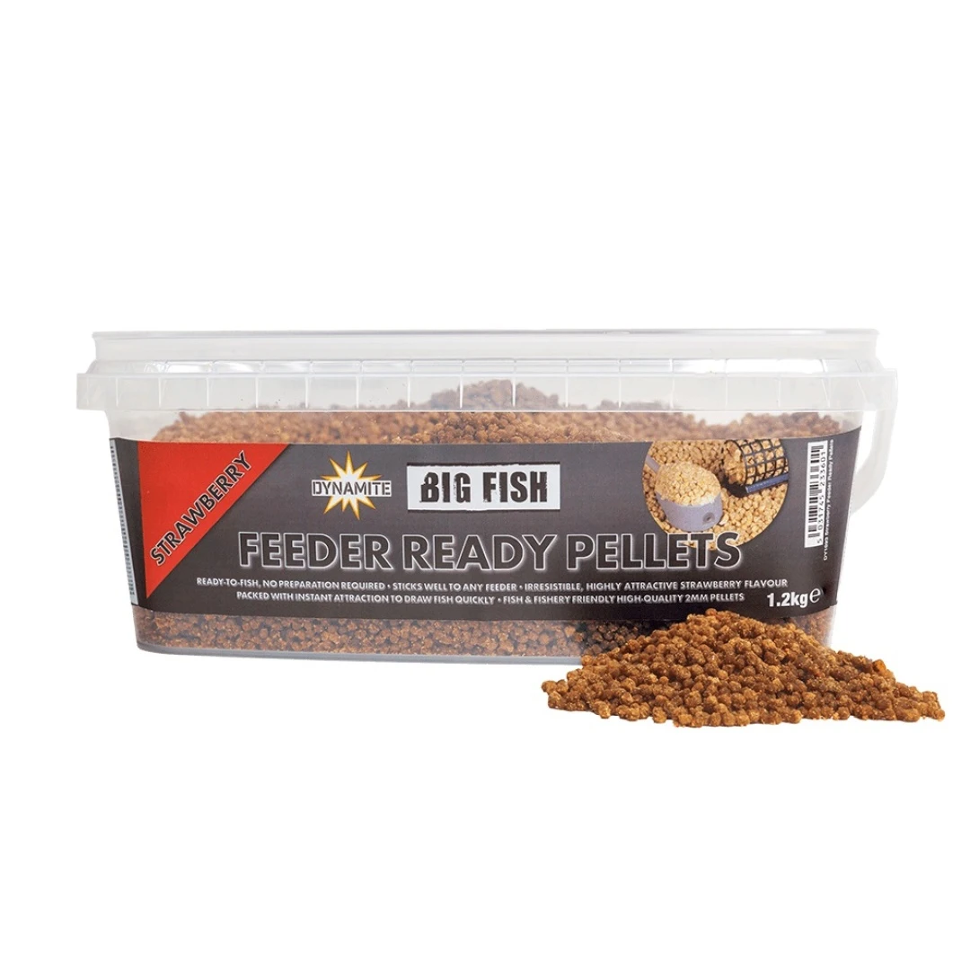 DynamiteBaits Big Fish Feeder Ready Pellets - Strawberry