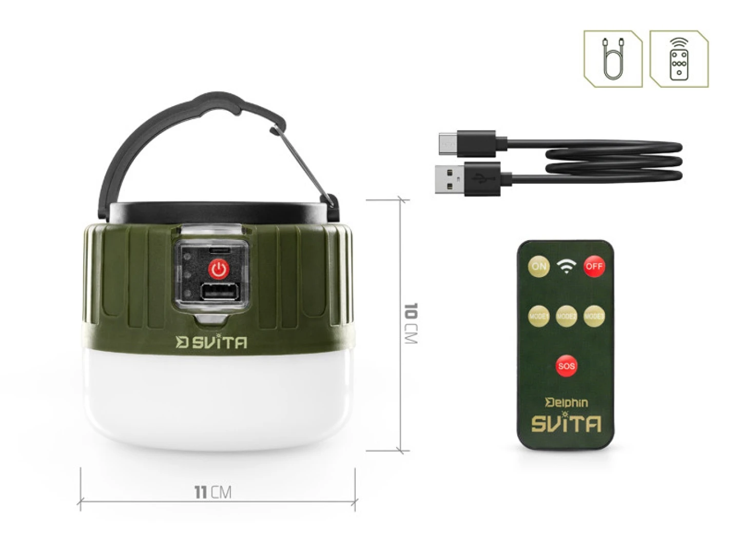 Delphin SVITA - Campinglampe mit Fernbedienung