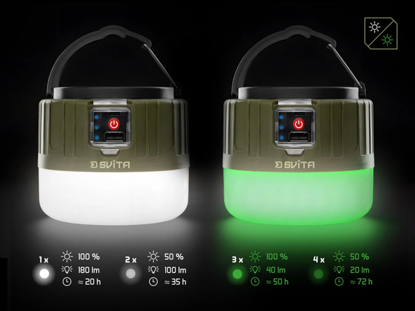 Delphin SVITA - Campinglampe mit Fernbedienung