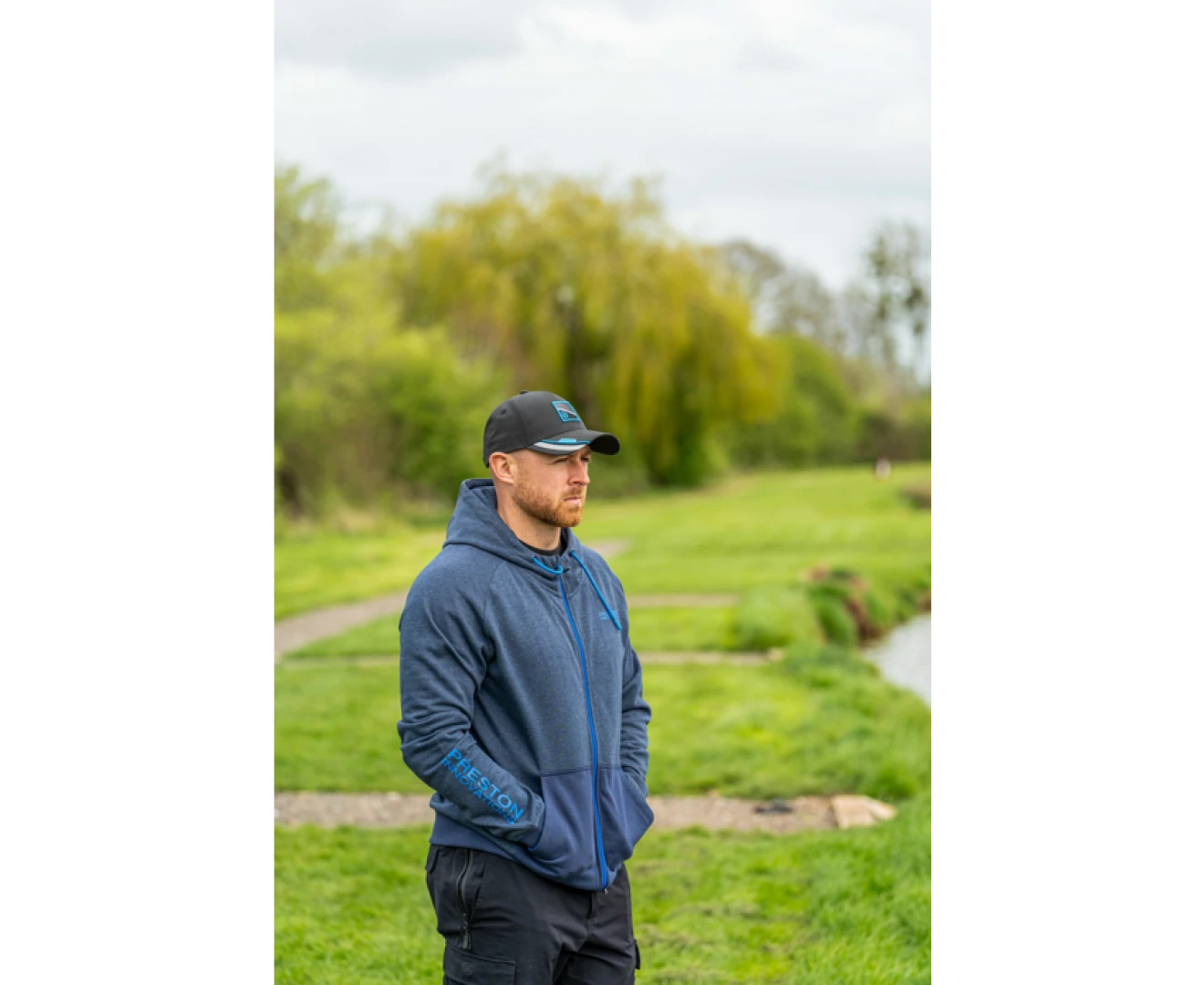 Preston Innovations Navy Tide Zip Hoodie
