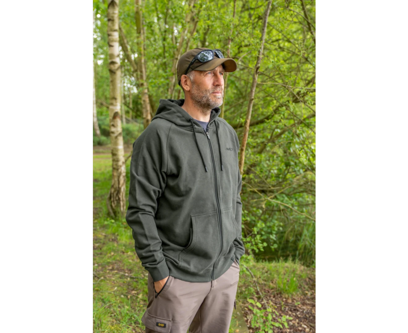 Avid Carp Bearing Zip Hoodie - Green