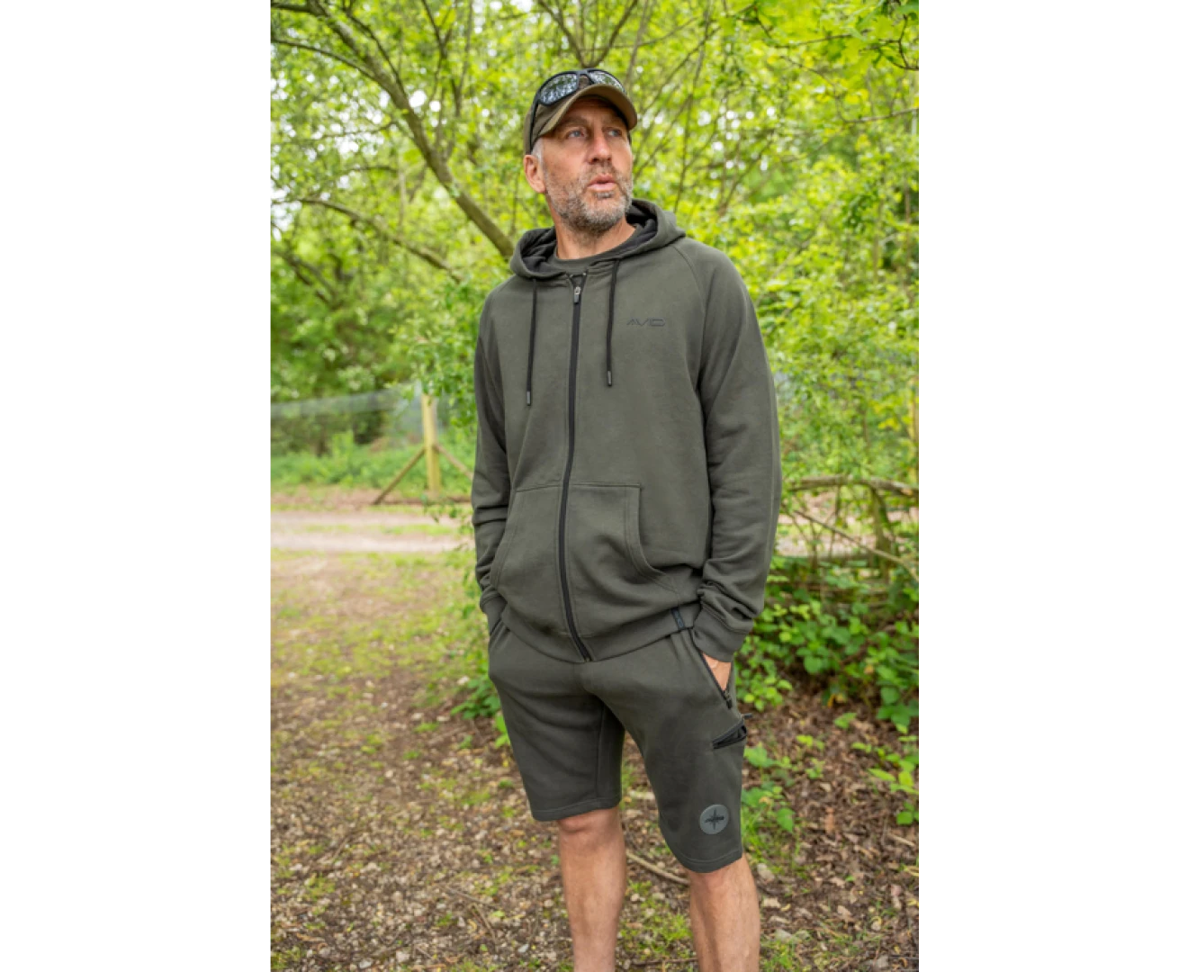 Avid Carp Bearing Zip Hoodie - Green