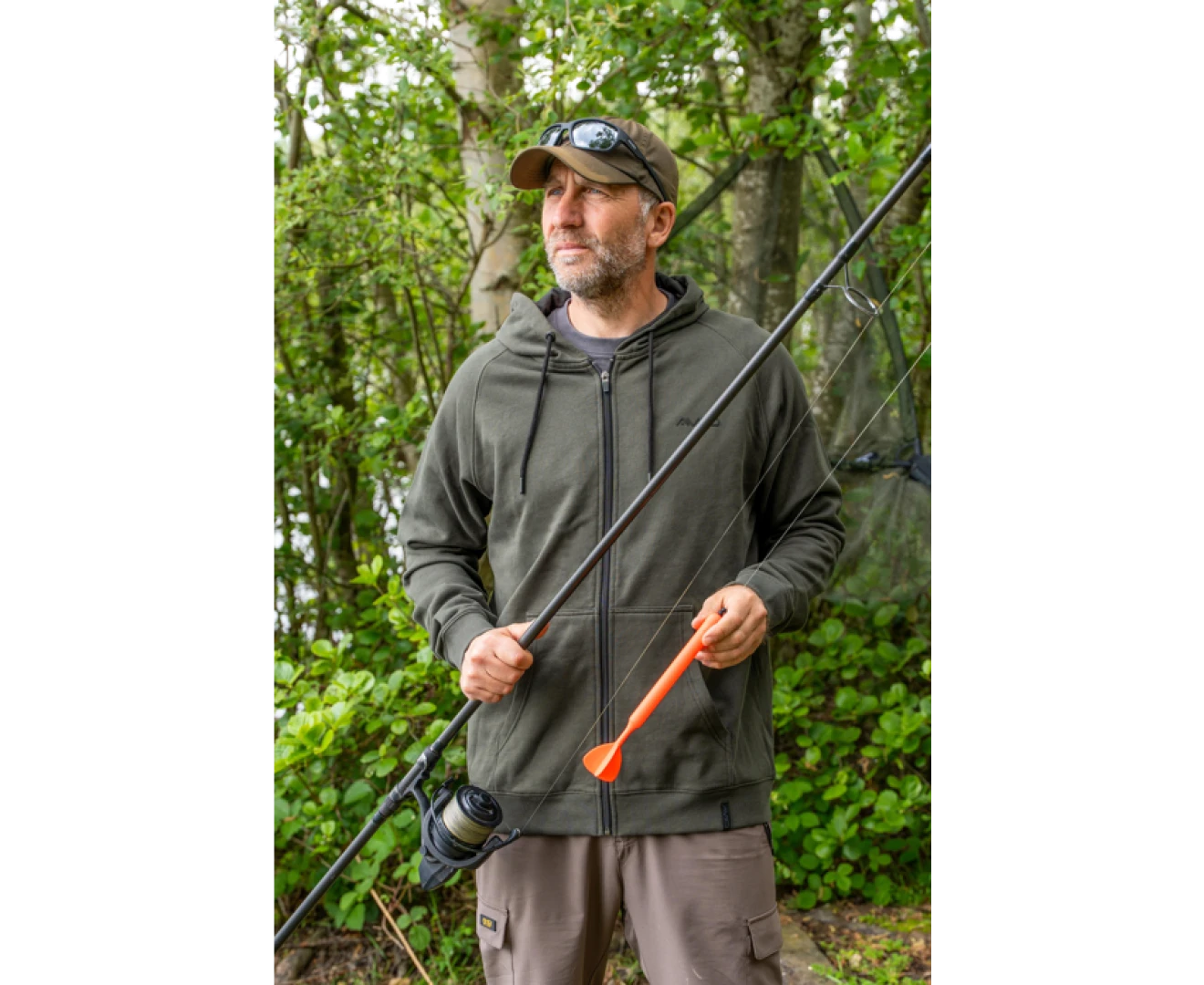 Avid Carp Bearing Zip Hoodie - Green