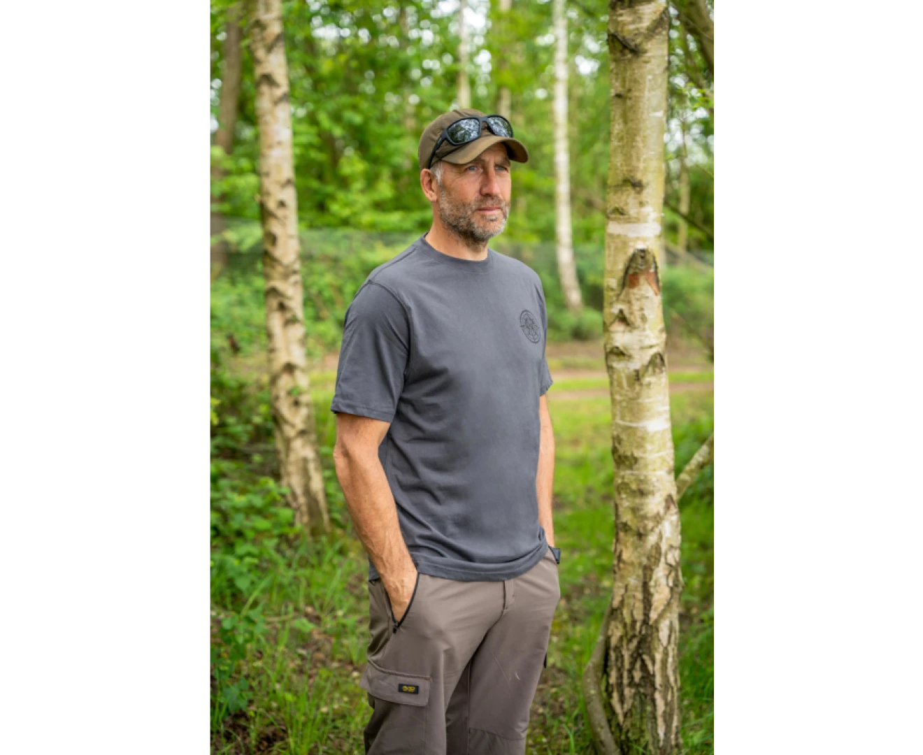 Avid Carp Bearing T-Shirt - Grey