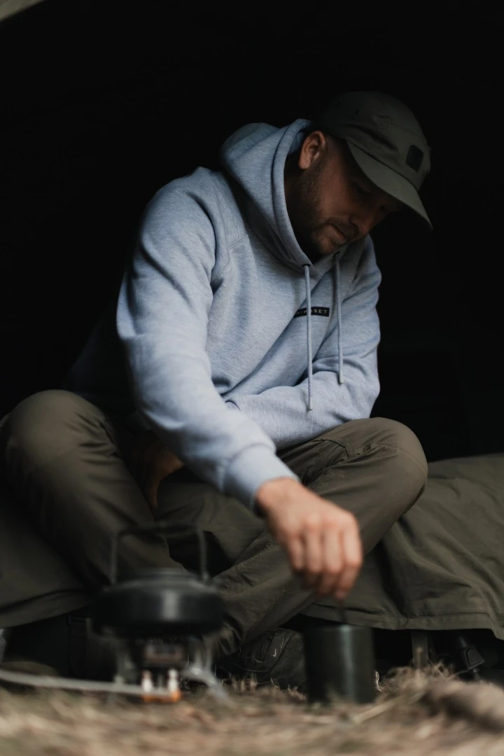 Korda Mindset Patch Hoodie - Heather Grey