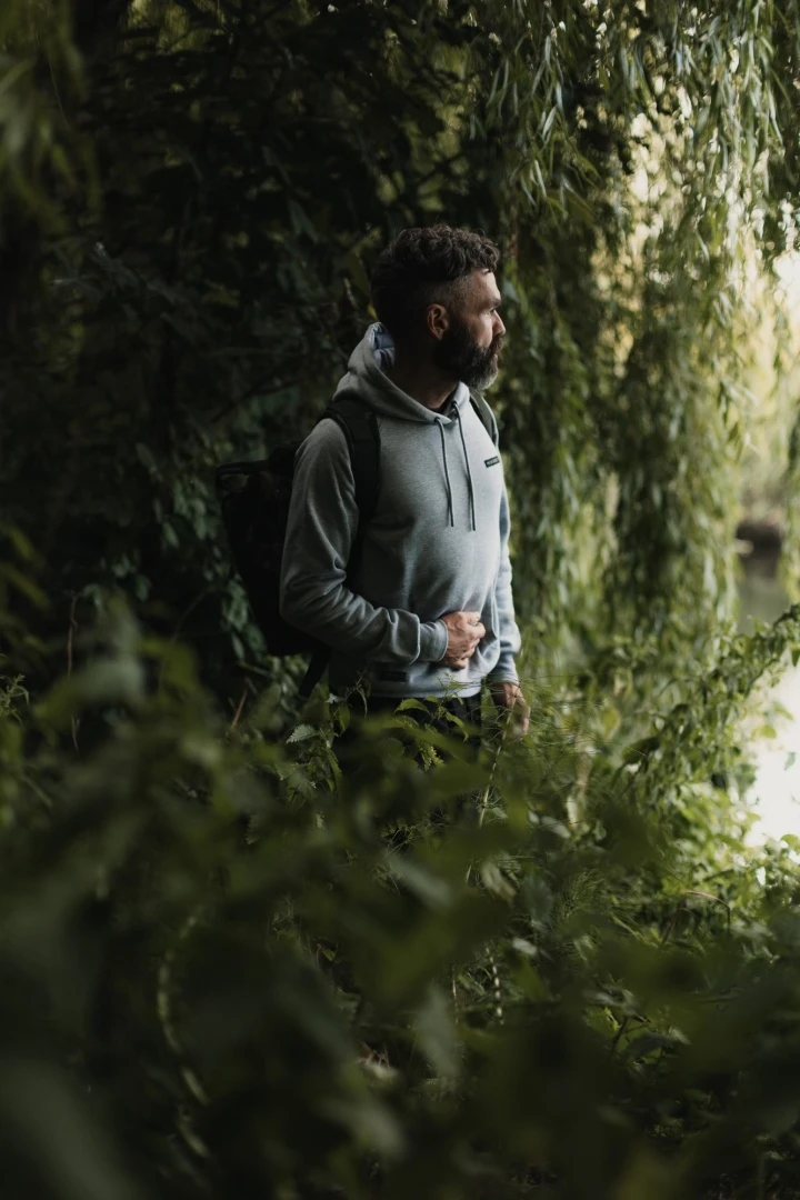 Korda Mindset Patch Hoodie - Heather Grey